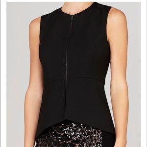 BCBG Maxazria Abrielle Peplum Top Size Small